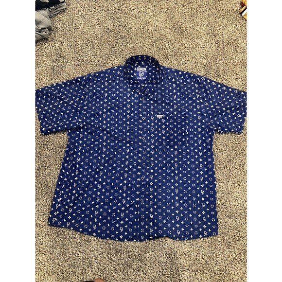 Dixxon Flannel Blue Bougie All Over Print Short Sleeve Shirt 4XL - Picture 1 of 9